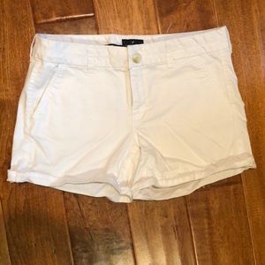 American Eagle off-white denim shorts